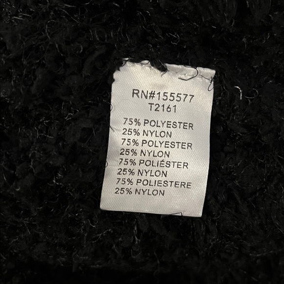 Miracle NWT Cozy Black Hooded Women Cardigan Sweater with Front Pockets - Picture 8 of 8